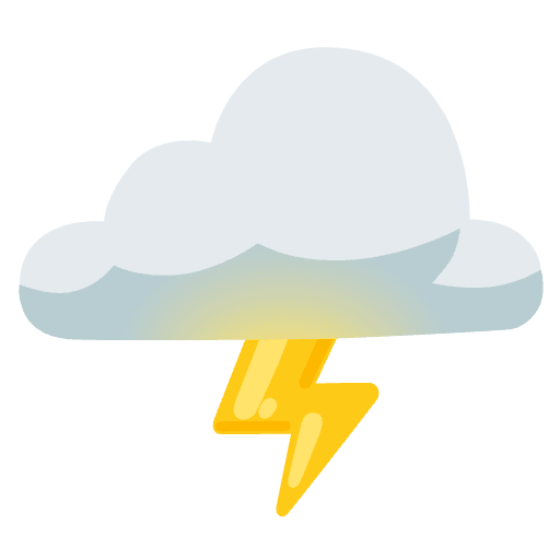 Cloud With Lightning Emoji from Noto Emojis Set