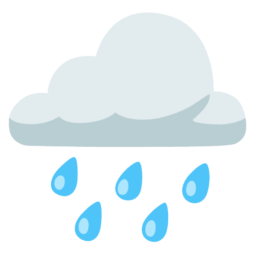 Cloud With Rain Emoji from Noto Emoji Set