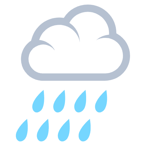 Cloud With Rain Emoji from EmojiTwo Colors Set