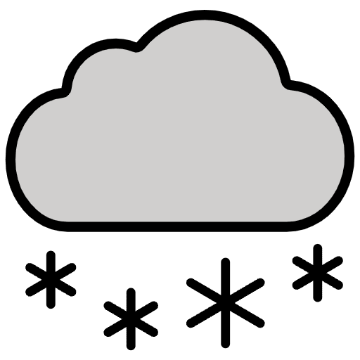 Cloud With Snow Emoji from OpenMoji Set