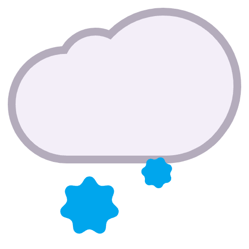 Cloud With Snow Flat Element from Fluent Emoji Flat Set