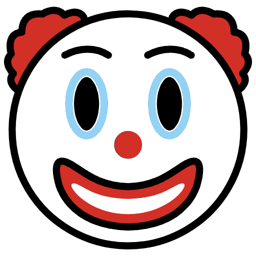 Clown Face Emoji from OpenMoji Set