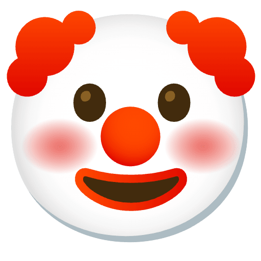 Clown Face Emoji from Noto Emoji Set