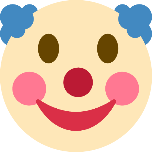 Clown Face Emoji from Twemoji Set