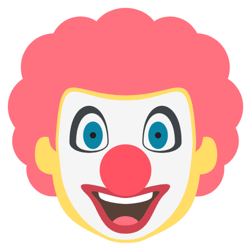 Clown Face Element from EmojiTwo Colors Set