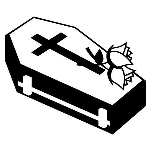 Coffin Emoji from EmojiTwo Black Set