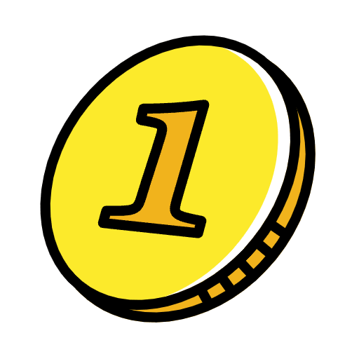 Coin Element from OpenMoji Emoji Set