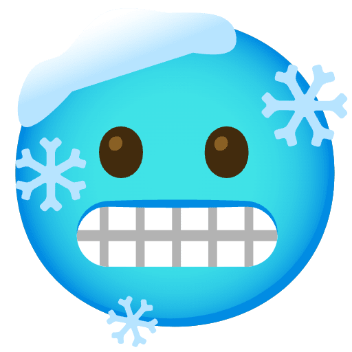 Cold Face Emoji from Noto Emoji Set