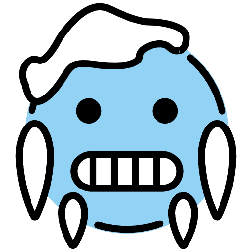 Cold Face Element from OpenMoji Emoji Set