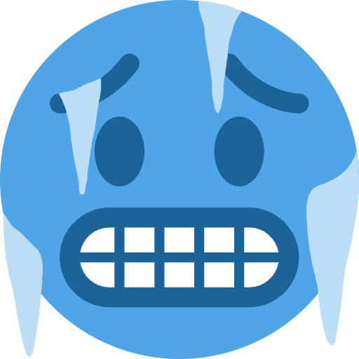 Cold Face Emoji from Twemoji Emoji Set