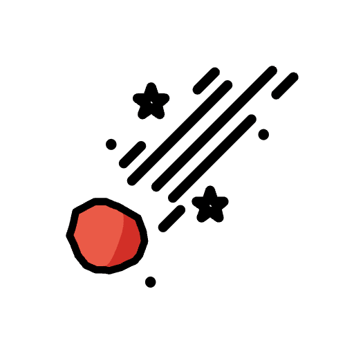 Comet Element from OpenMoji Emoji Set