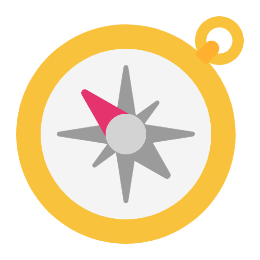 Compass Flat Emoji from Fluent Emoji Flat Set