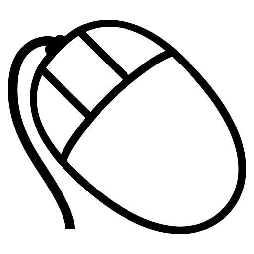 Computer Mouse Emoji from EmojiTwo Black Set