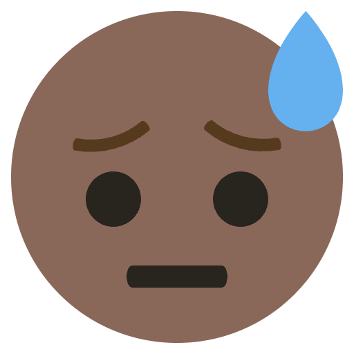 Concerned Face Emoji from EmojiTwo Colors Set