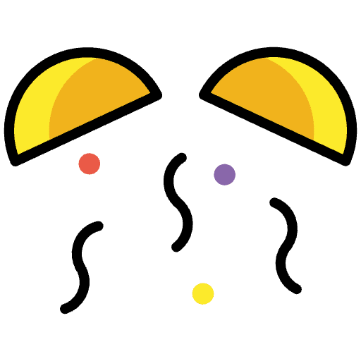 Confetti Ball Emoji from OpenMoji Emoji Set