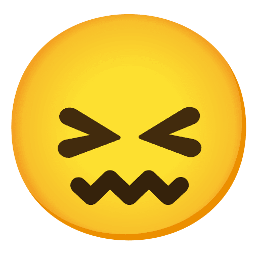 Confounded Face Element from Noto Emojis Set