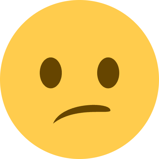 Confused Face Emoji from Twemoji Set
