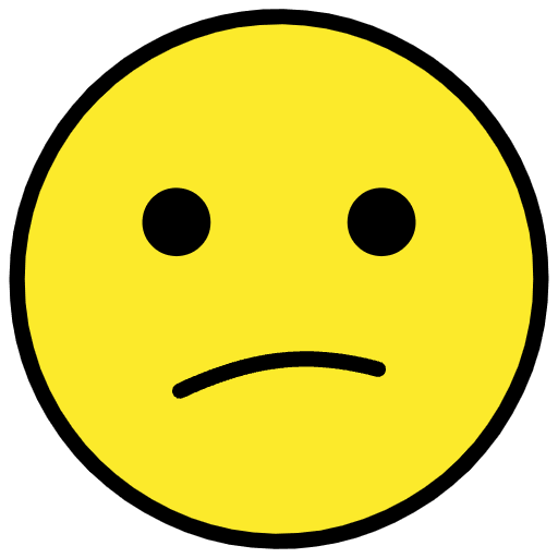 Confused Face Element from OpenMoji Emoji Set