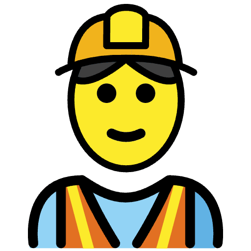 Construction Worker Emoji from OpenMoji Emoji Set