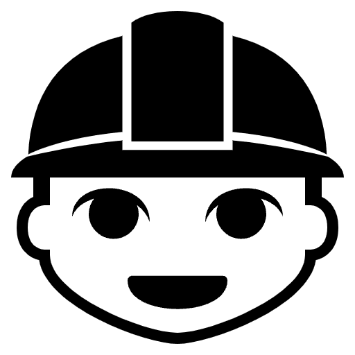 Construction Worker Element from EmojiTwo Black Set