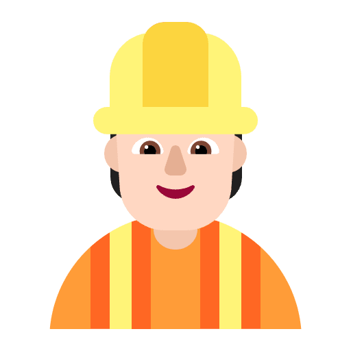 Construction Worker Flat Light Emoji from Fluent Emoji Flat Set