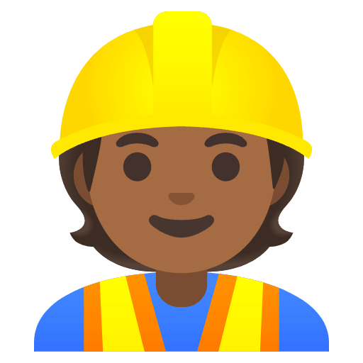 Construction Worker Medium Dark Skin Tone Element from Noto Emojis Set