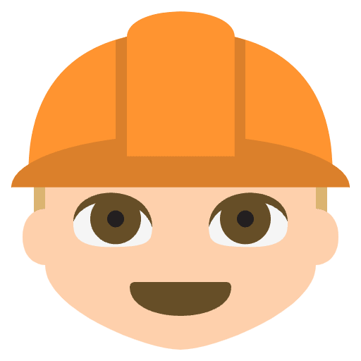 Construction Worker Medium Light Skin Tone Element from EmojiTwo Colors Set