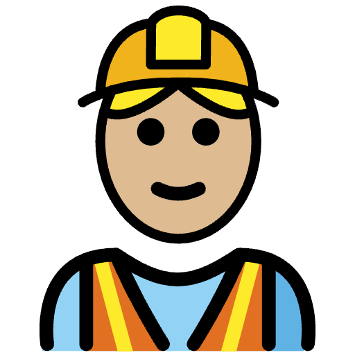 Construction Worker Medium Light Skin Tone Element from OpenMoji Emoji Set