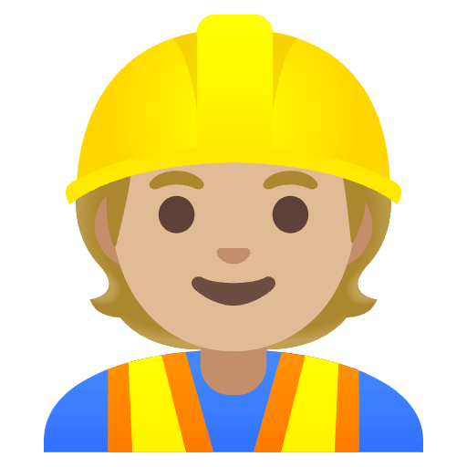 Construction Worker Medium Light Skin Tone Element from Noto Emojis Set