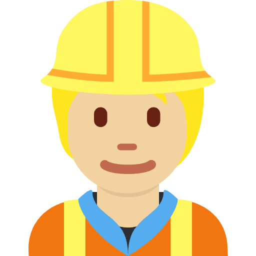 Construction Worker Medium Light Skin Tone Element from Twemoji Emoji Set