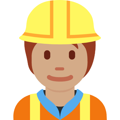 Construction Worker Medium Skin Tone Emoji from Twemoji Emoji Set