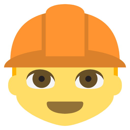 Construction Worker Emoji from EmojiTwo Colors Set