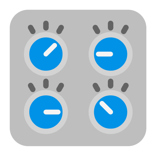 Control Knobs Flat Emoji from Fluent Emoji Flat Set