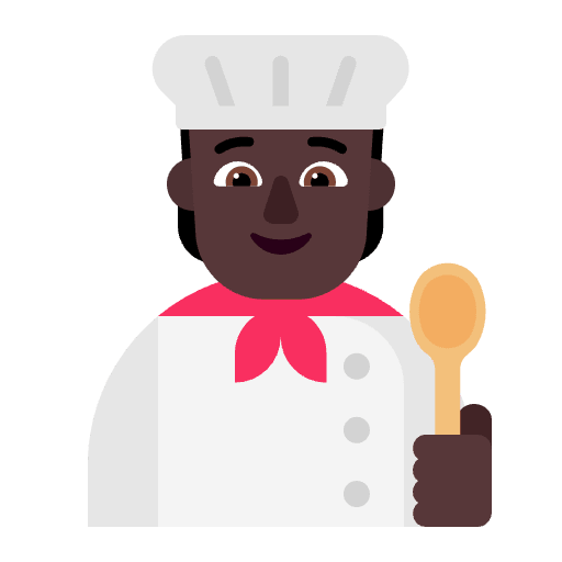 Cook Flat Dark Element from Fluent Emoji Flat Set