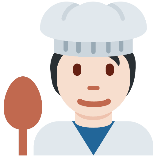 Cook Light Skin Tone Emoji from Twemoji Emoji Set