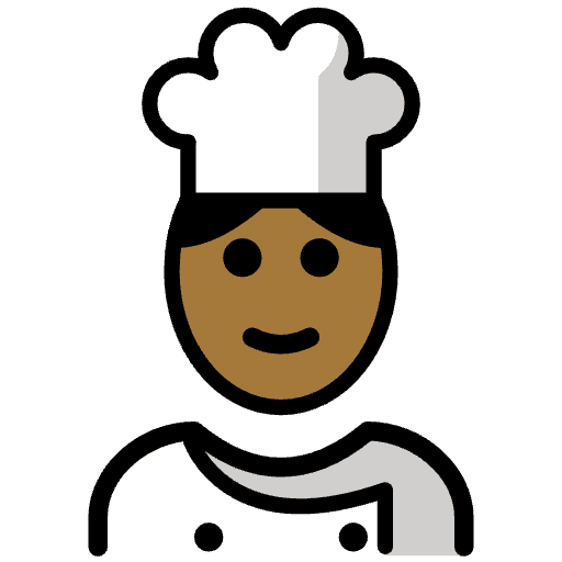 Cook Medium Dark Skin Tone Element from OpenMoji Emoji Set