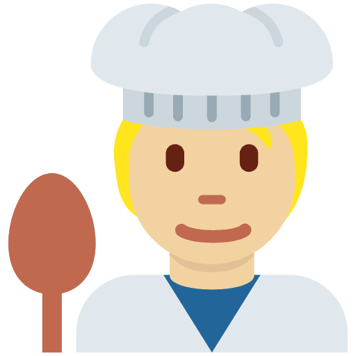 Cook Medium Light Skin Tone Emoji from Twemoji Emoji Set
