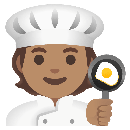Cook Medium Skin Tone Element from Noto Emojis Set