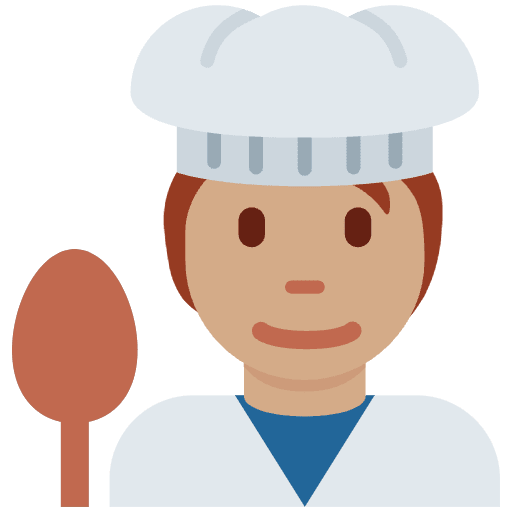 Cook Medium Skin Tone Emoji from Twemoji Emoji Set