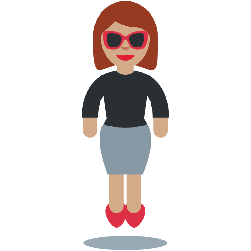 Cool Redhead Emoji from Twemoji Emoji Set