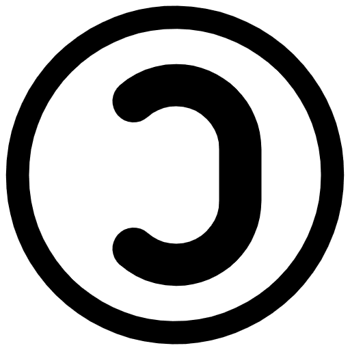 Copyleft Symbol Element from OpenMoji Emoji Set