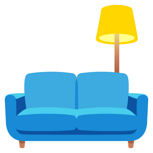 Couch And Lamp Emoji from Noto Emojis Set