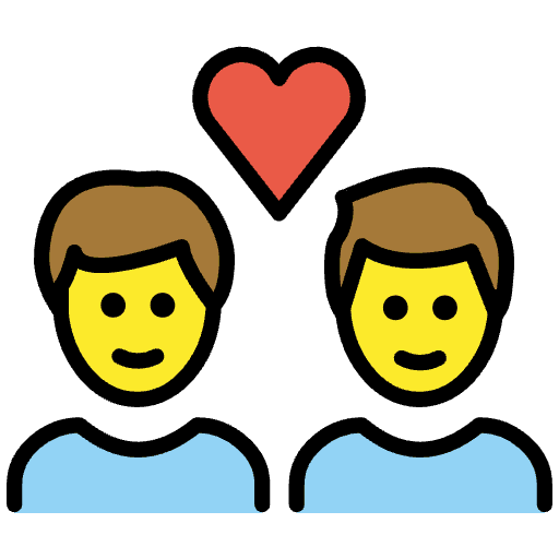 Couple With Heart Man Man Emoji from OpenMoji Emoji Set