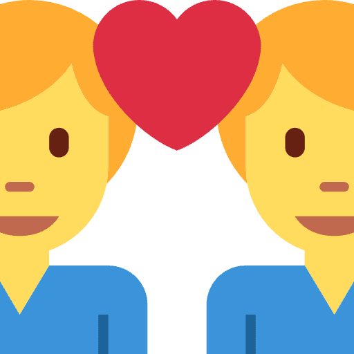 Couple With Heart Man Man Emoji from Twemoji Emoji Set