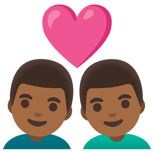 Couple With Heart Man Man Medium Dark Skin Tone Element from Noto Emojis Set