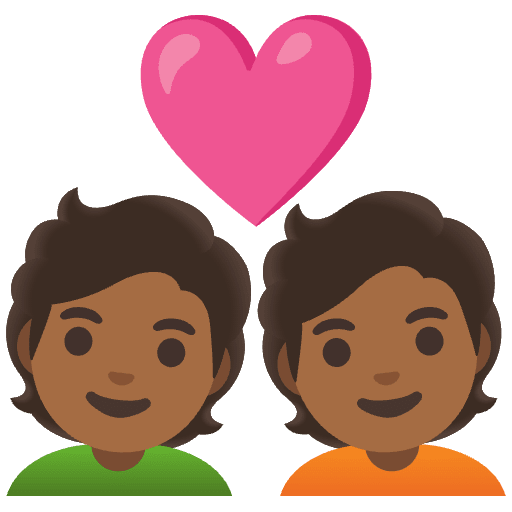 Couple With Heart Medium Dark Skin Tone Emoji from Noto Emoji Set