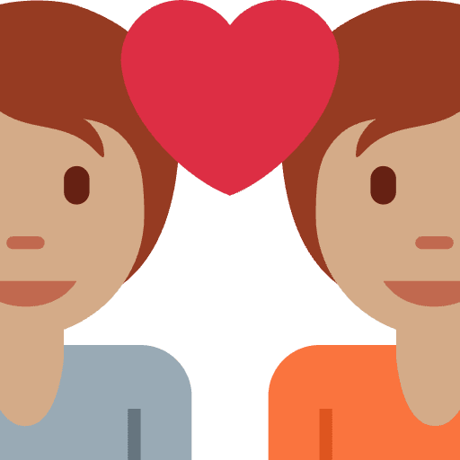 Couple With Heart Medium Skin Tone Emoji from Twemoji Emoji Set