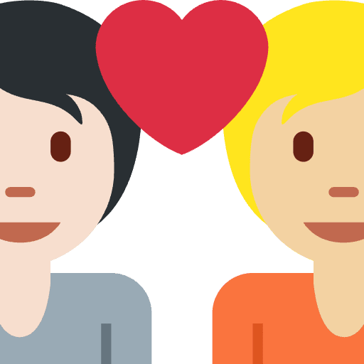 Couple With Heart Person Person Light Skin Tone Medium Light Skin Tone Emoji from Twemoji Emoji Set