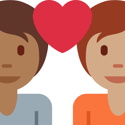 Couple With Heart Person Person Medium Dark Skin Tone Medium Skin Tone Element from Twemoji Emoji Set