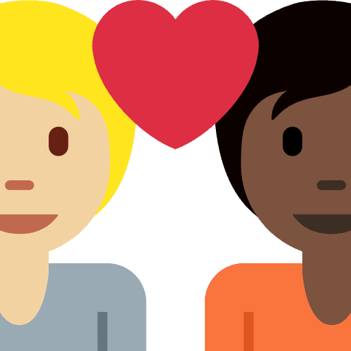 Couple With Heart Person Person Medium Light Skin Tone Dark Skin Tone Emoji from Twemoji Emoji Set